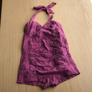 Sleeveless short romper